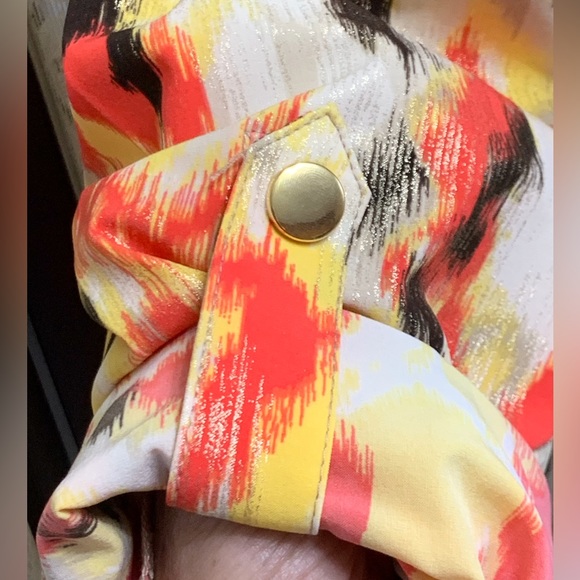 LAURA ASHLEY ABSTRACT PRINT LIGHTWEIGHT FULL ZIP JACKET - SZ SMALL - Picture 3 of 7